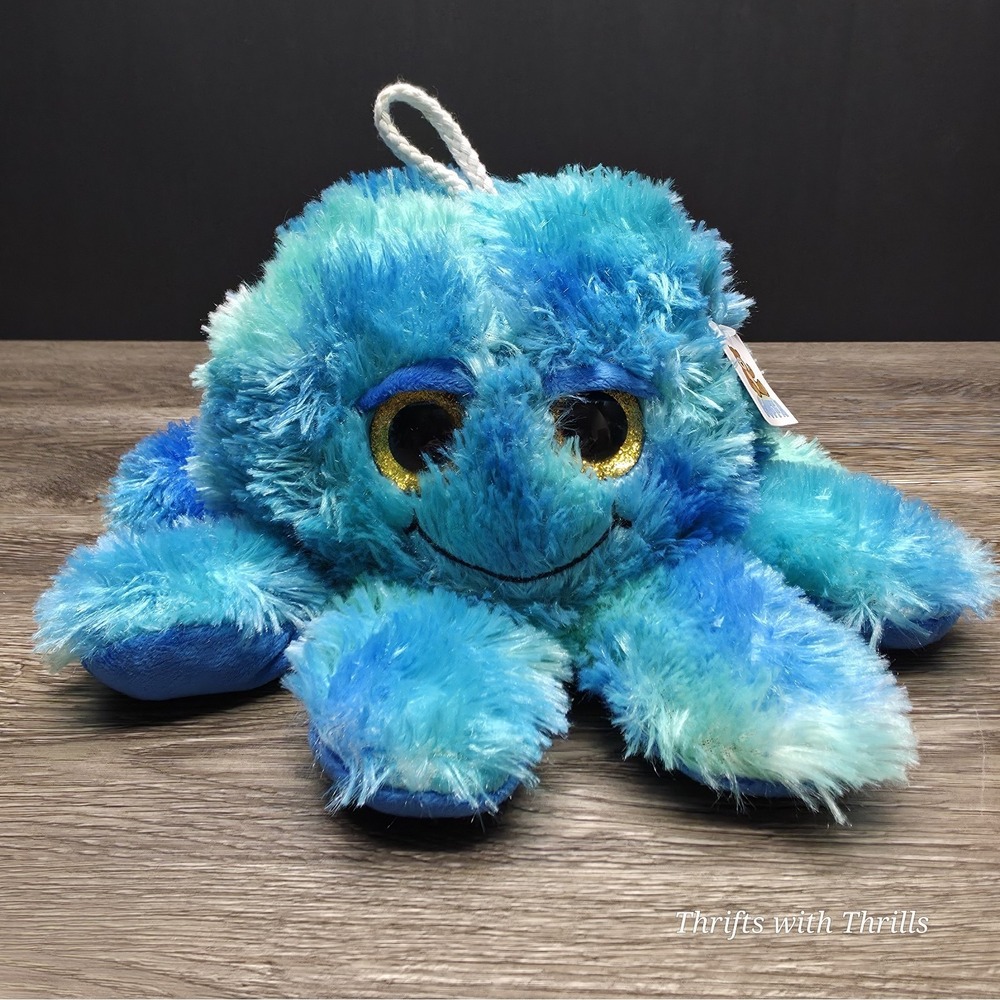 GOFFA Blue & Green Octopus Plush Stuffed Animal W/Tag - Hard To Find!